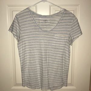 LOFT cotton striped short sleeve tee